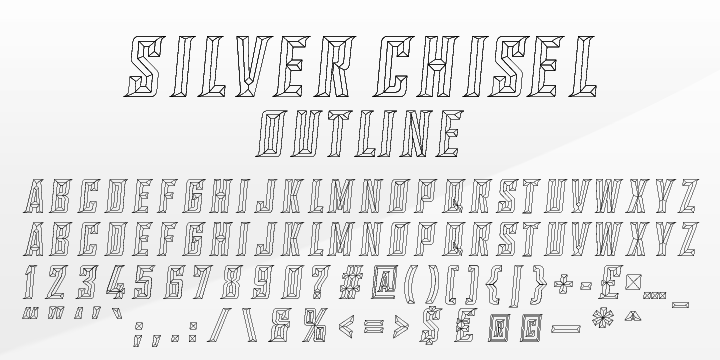 Example font SILVER CHISEL #12